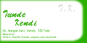 tunde kendi business card